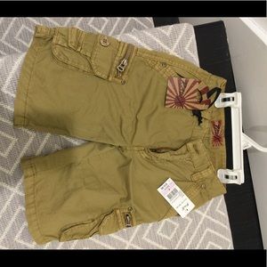 NWT boys Raw X shorts cargo style- tan